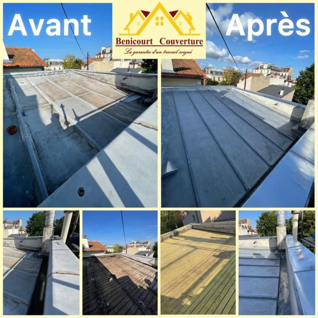 Couverture En Zinc Avant Et Après